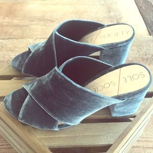 Sole Society Luella Cloud Blue Mules